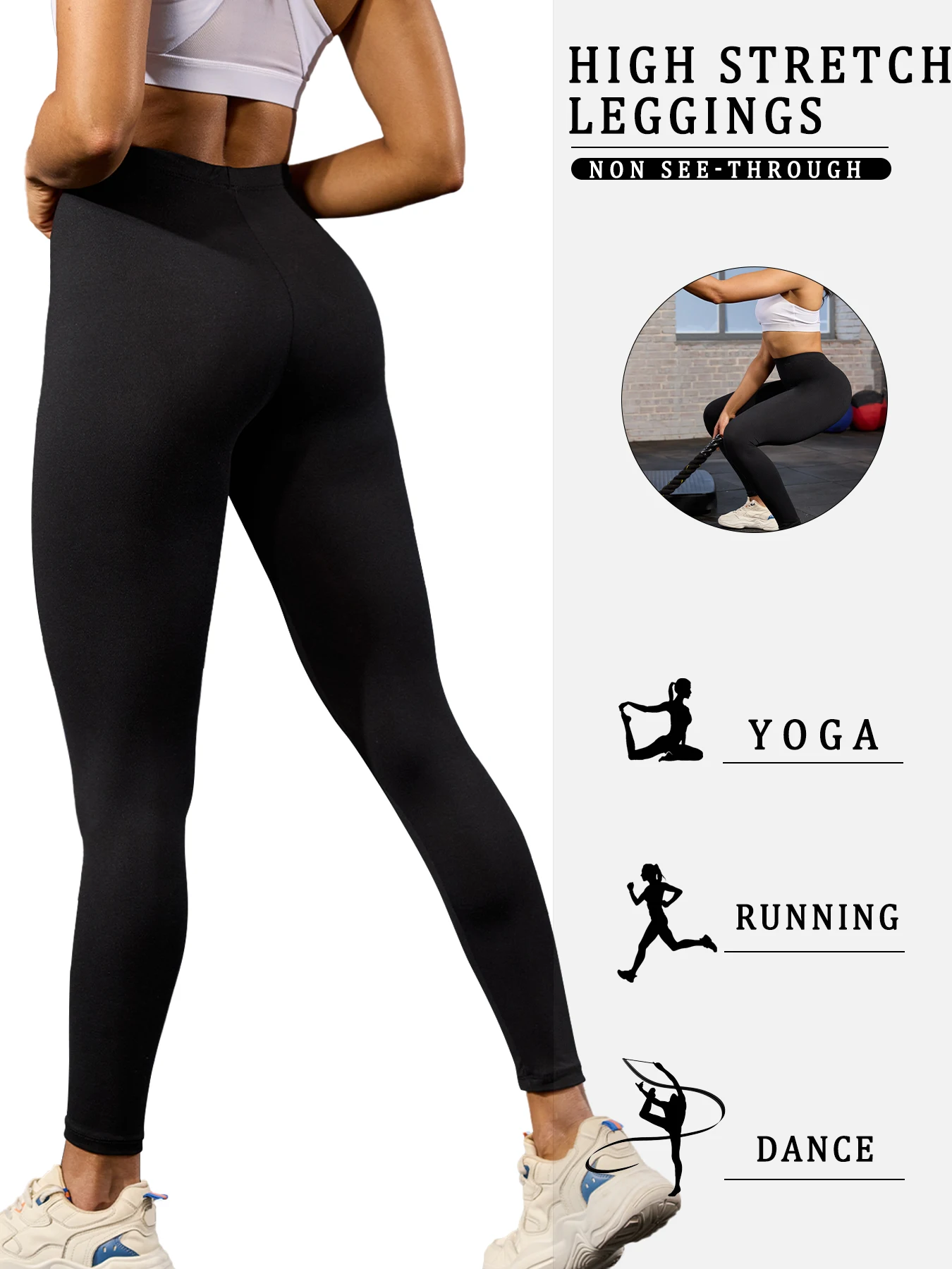 2er-Pack superweiche Damen-Leggings mit hoher Elastizität, nicht durchsichtig, für Workout, Yoga, Laufen, Sport, Push-Up, Fitnessstudio, Fitness