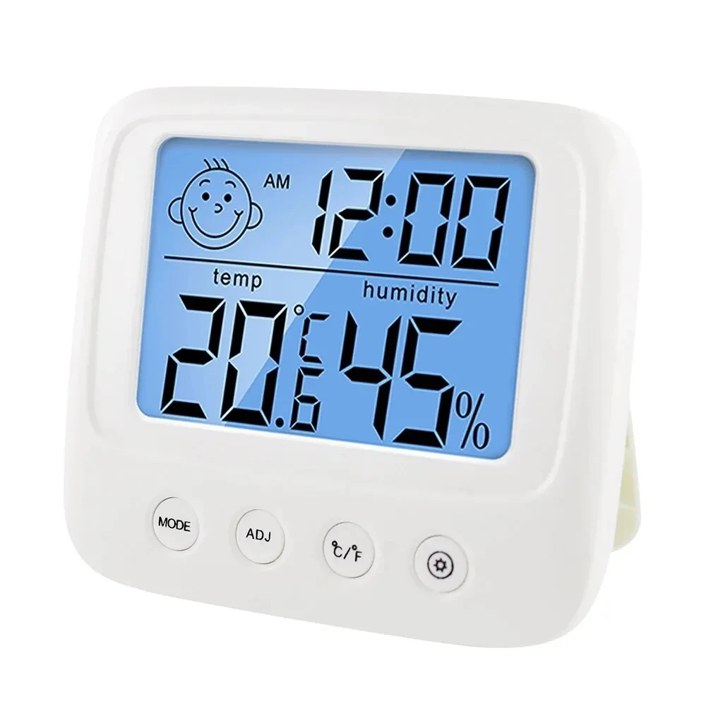 1 PC ใหม่ LCD ดิจิตอลอุณหภูมิ Baby Room ความชื้น Backlight บ้านในร่มอิเล็กทรอนิกส์เครื่องวัดอุณหภูมิเครื่องวัดอุณหภูมิสถานีอากาศ