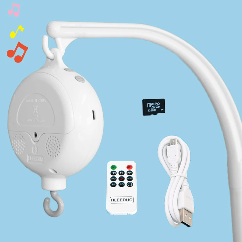 ทารกแรกเกิดมือถือดนตรีกล่องเตียงแขวน ROTARY Crib Rattle ของเล่น 0-12 เดือนรถเข็นเด็กแขวน Bell สําหรับชายและหญิง