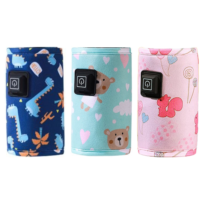Draagbare Usb Babyfles Warmer 5V 2a Verwarming Reizen Melk Warmer Instelbare Temperatuur Controle Moedermelk Verwarmer Tas