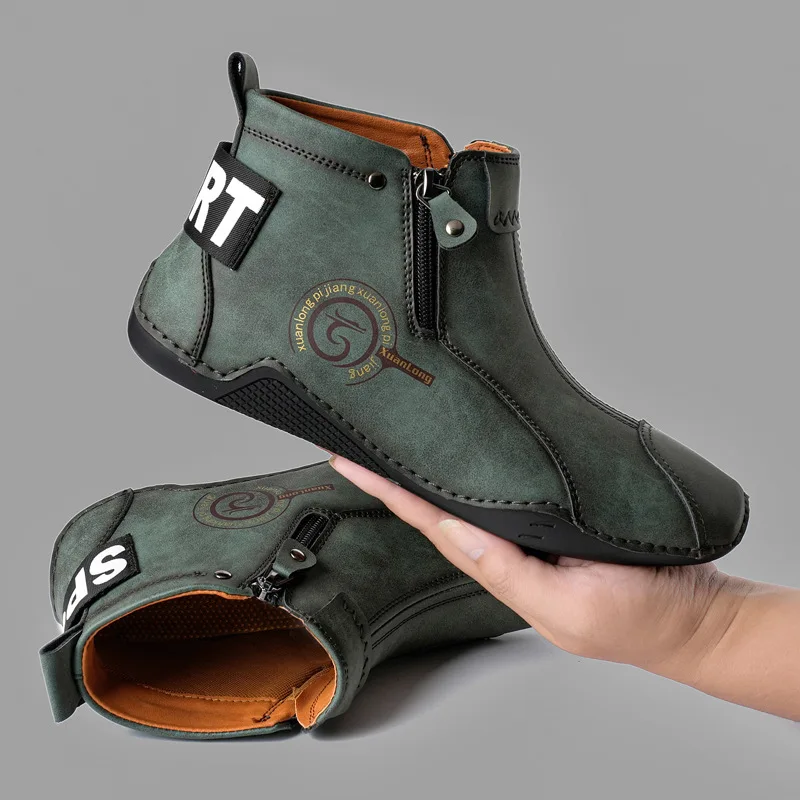 Otoño e Invierno nuevas botas cortas para hombres zapatos de algodón de fondo plano Retro clásico británico zapatos casuales deportivos de negocios al aire libre