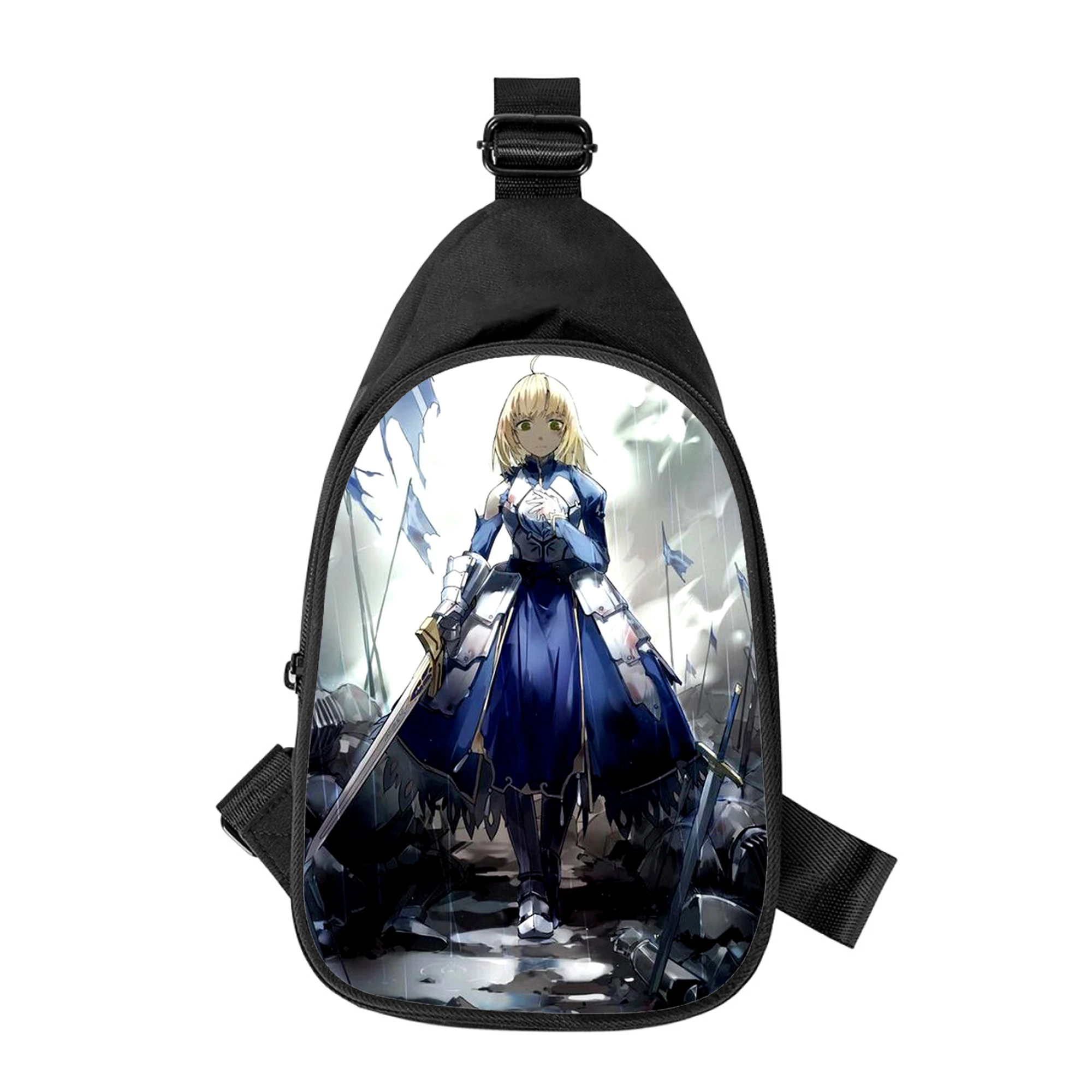 Anime Fate saber 3D Druck Neue Männer Kreuz Brust Tasche Diagonal Frauen Schulter Tasche Mann Schule Taille Pack Männliche brust pack