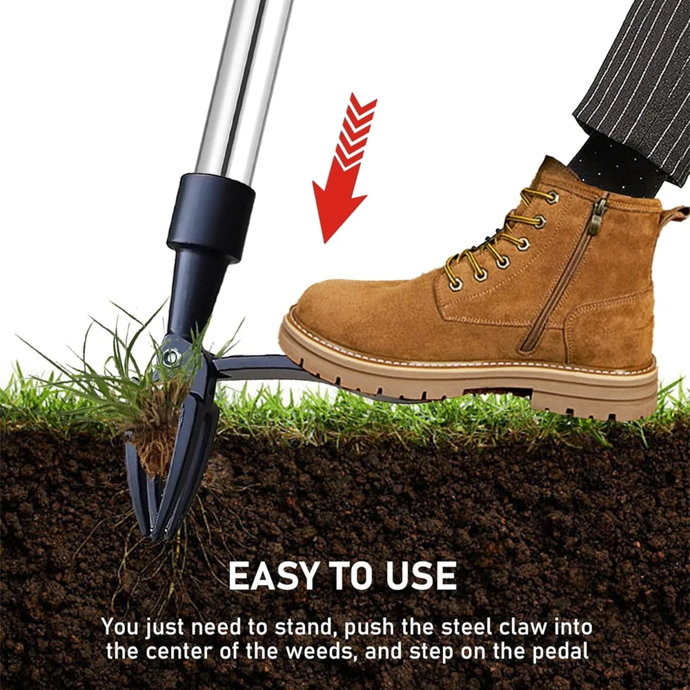Stand Up Weed Puller Tool Weeding Head Replacement Manual Weed Remover Plastic Claw Weeder Root Remover Hand Tool For Outdoor