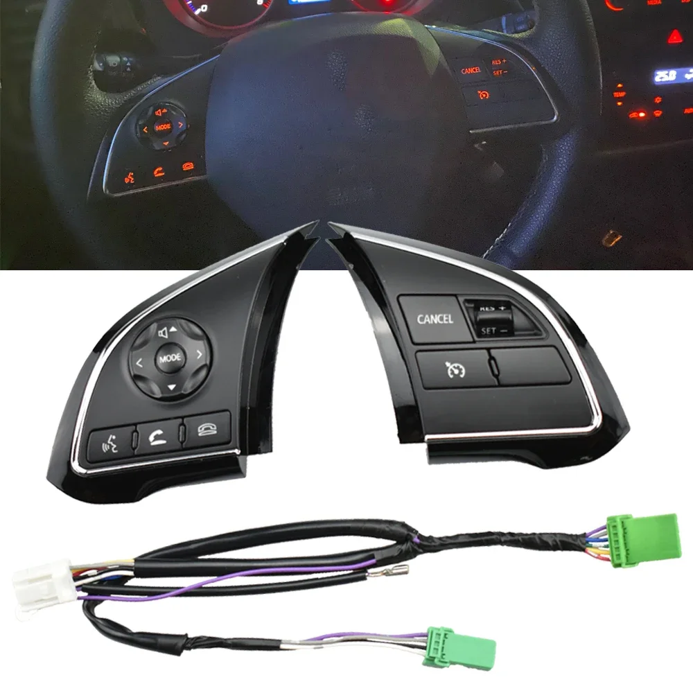 Botón de Control de crucero de buena calidad, interruptor de botón de volante multifunción para Mitsubishi Outlander 3 ASX Eclipse ASH