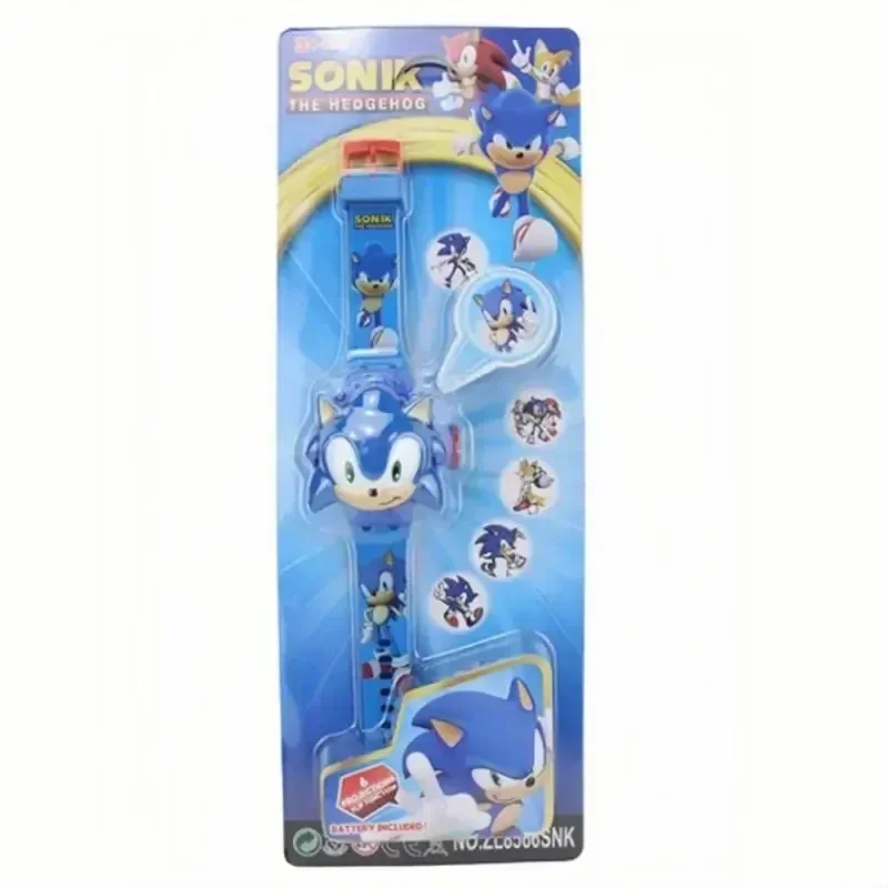 ソニックス漫画 24 パターン投影時計アニメ電子時計プロジェクターおもちゃ子供のフリップおもちゃの時計誕生日ギフト