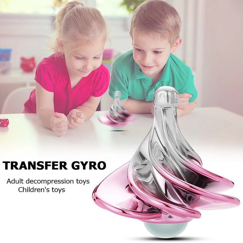 1 Stuks Speelgoed Pneumatische Gyro Draagbare Vingertop Decompressie Desktop Speelgoed Wind Roterende Multicolor Gyro Kinderen Cadeau