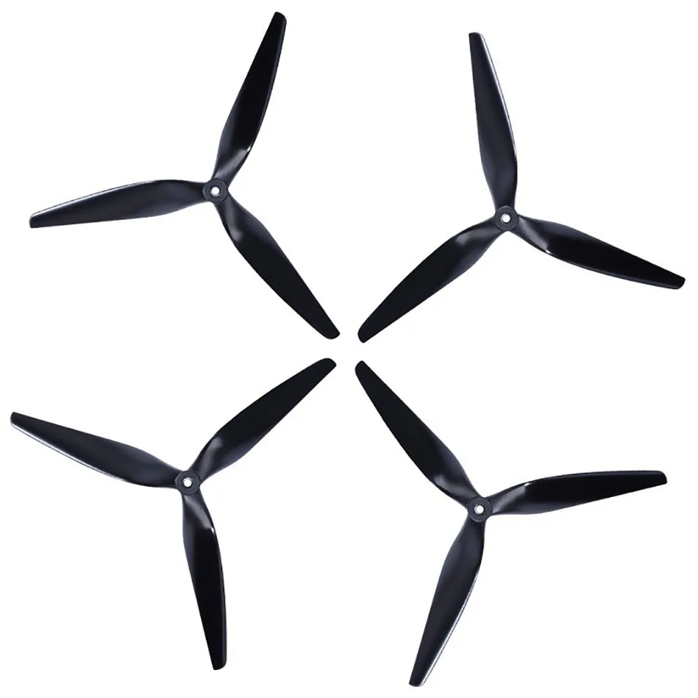 Hqprop HQ macroquad 10X5X3 9X5X3 10นิ้ว9นิ้วใบพัดไนลอนเสริมคาร์บอนสีดำ3ใบพัดสำหรับ RC fdrones