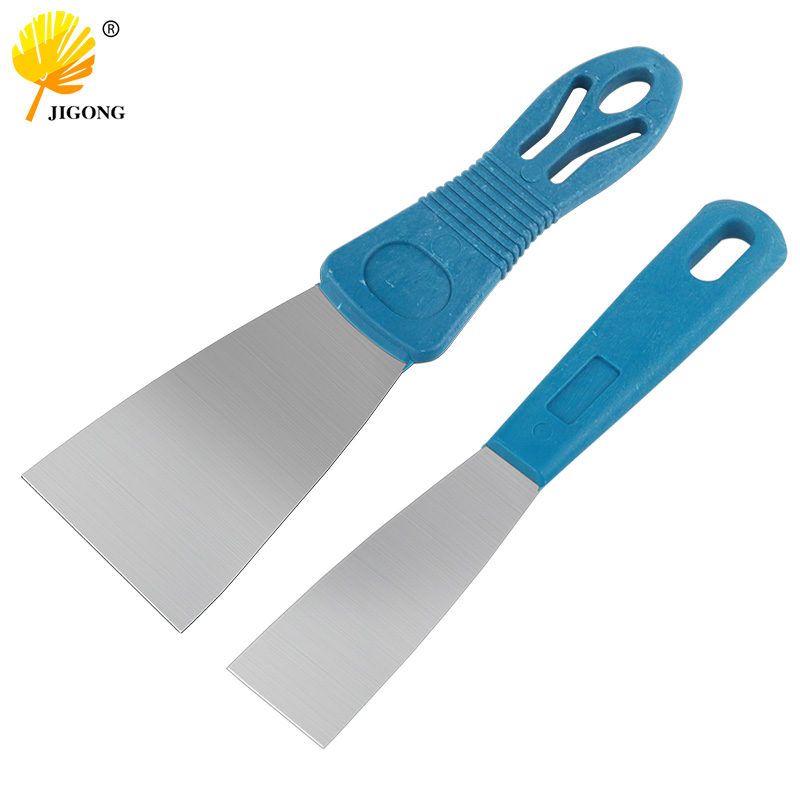 Rascador de hoja oblicua de acero inoxidable, cuchillo para masilla con mango de plástico, 1 pulgada, 2 pulgadas, 1 ud.