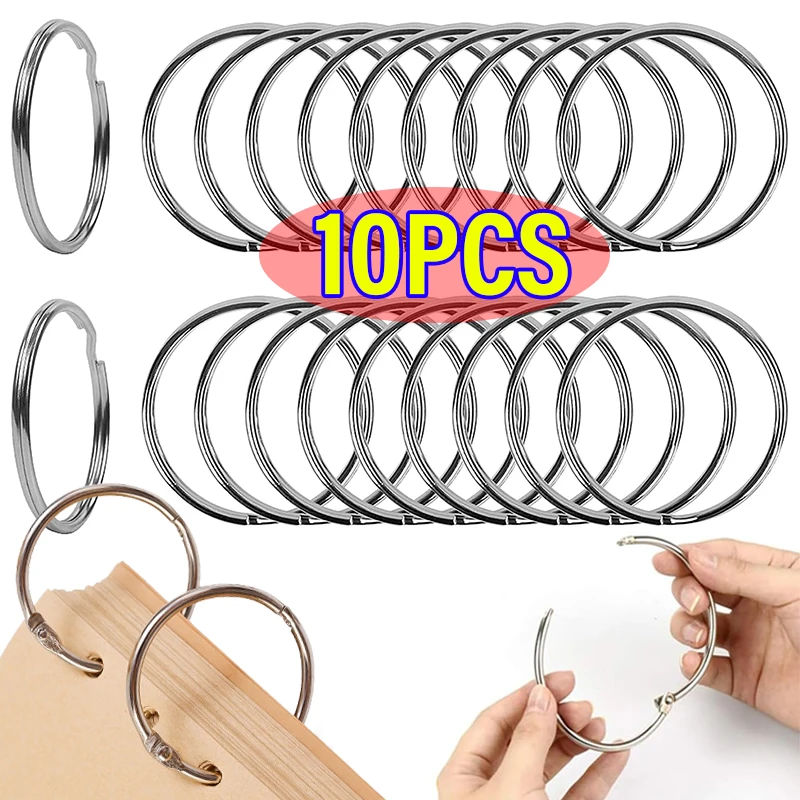 1-10PCS Binder Ringe Lose Blatt Metall Buch Ring Album Sammelalbum Bindemittel Handwerk Foto Organizer Schlüsselbund Für Home büro