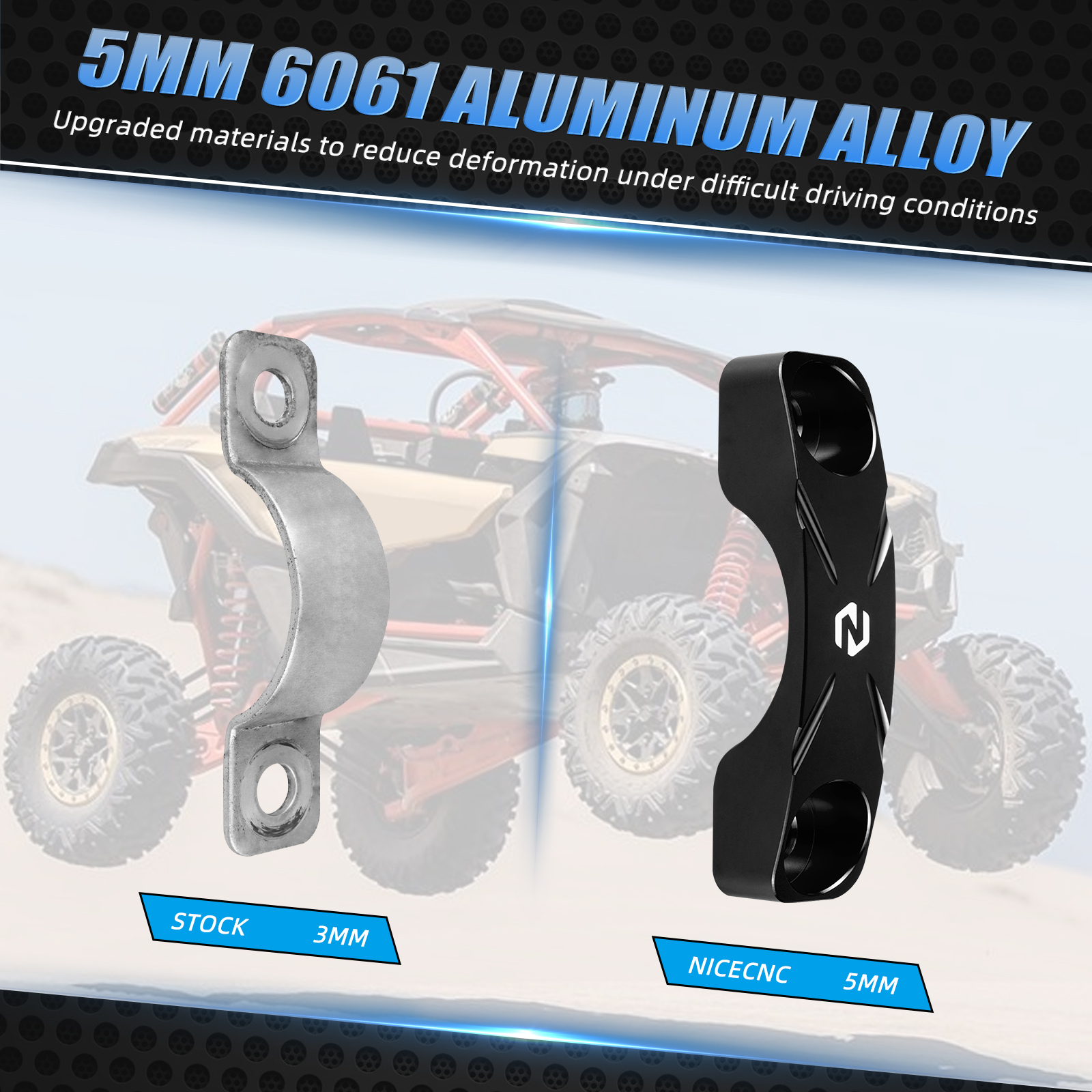 NICECNC UTV X3 Placa de montaje de estante de dirección de aluminio para Can Am Maverick X3 Max R RR 4x4 2017-2021 2018 2019 2020 709402021