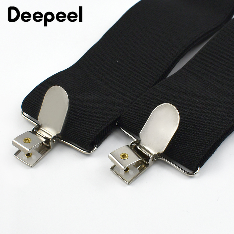 Deepeel Mode 5 cm Breite Erwachsene männer Hosenträger 4 Clips Strap Einstellen Elastische Männer Hosenträger Harness Mann Anzug Hosen gürtel Zubehör