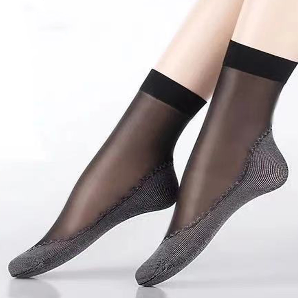 5/10 paia di calzini da donna calzini morbidi antiscivolo estivi calzini traspiranti ultrasottili calzini da barca trasparenti femminili leggeri casual