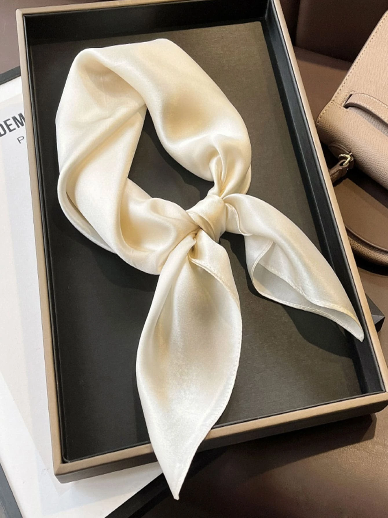 Однотонный женский квадратный шарф, многофункциональная модная Женская поясная сумка для волос, бандана, повязка на голову