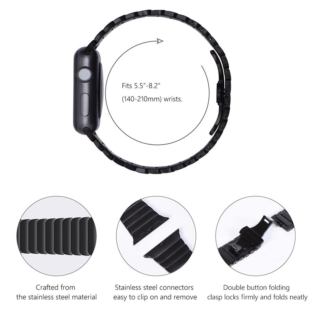 ステンレス鋼ストラップ Apple Watch ウルトラバンド 49 ミリメートル 44 ミリメートル 45 ミリメートル 40 ミリメートル 41 ミリメートル 42 46 ミリメートルメタルブレスレット iWatch シリーズ 9 7 6 2 3 8 se 10