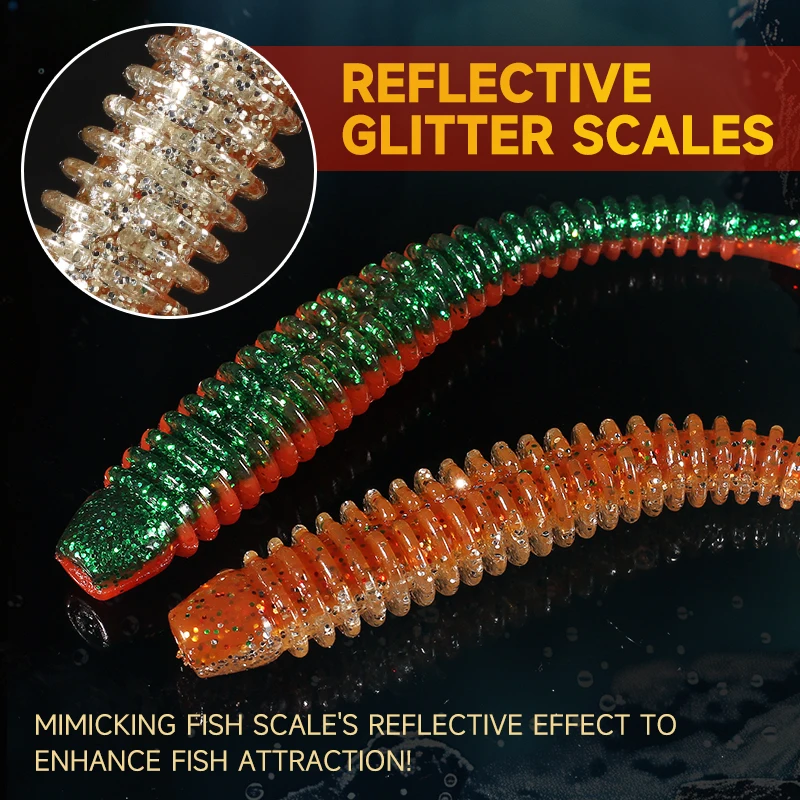 Siêu Lục Địa Va Đập Vòng Shad Mồi Câu Cá Mềm 63Mm 80Mm 97Mm Nhựa Mồi Swimbait Jigging Dụ Nhân Tạo Mồi Câu
