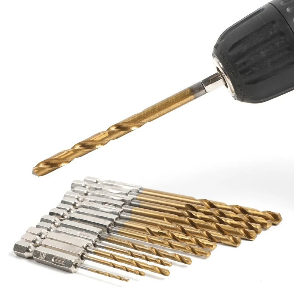 13Pcs Hexagonal Handle Twists Drill Bits Set Electric Drill Screwdriver Drilling Tool For Hardened Metal Stainless Woodworking