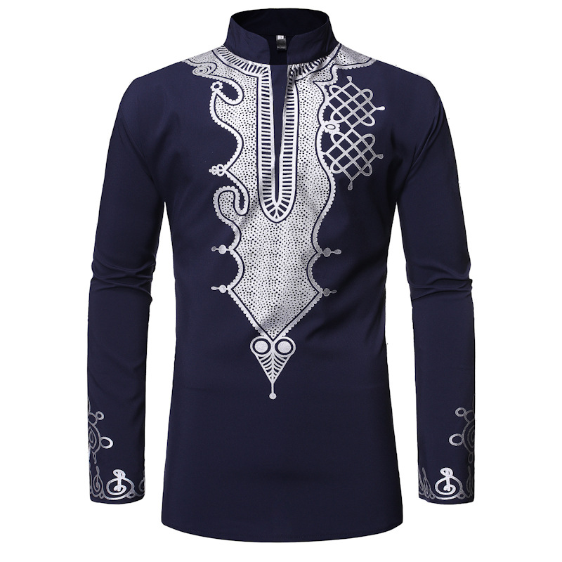 Homens gola Stand gola manga comprida vestes vintage, árabe islâmico, kaftan muçulmano, tops do Oriente Médio, roupas masculinas, moda
