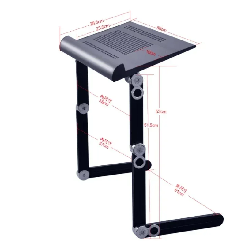 Scrivania per computer pigra da letto, tavolo sollevabile regolabile, tavolo pieghevole piatto, supporto per laptop, comoda scrivania da ufficio, soluzione per spazio di lavoro