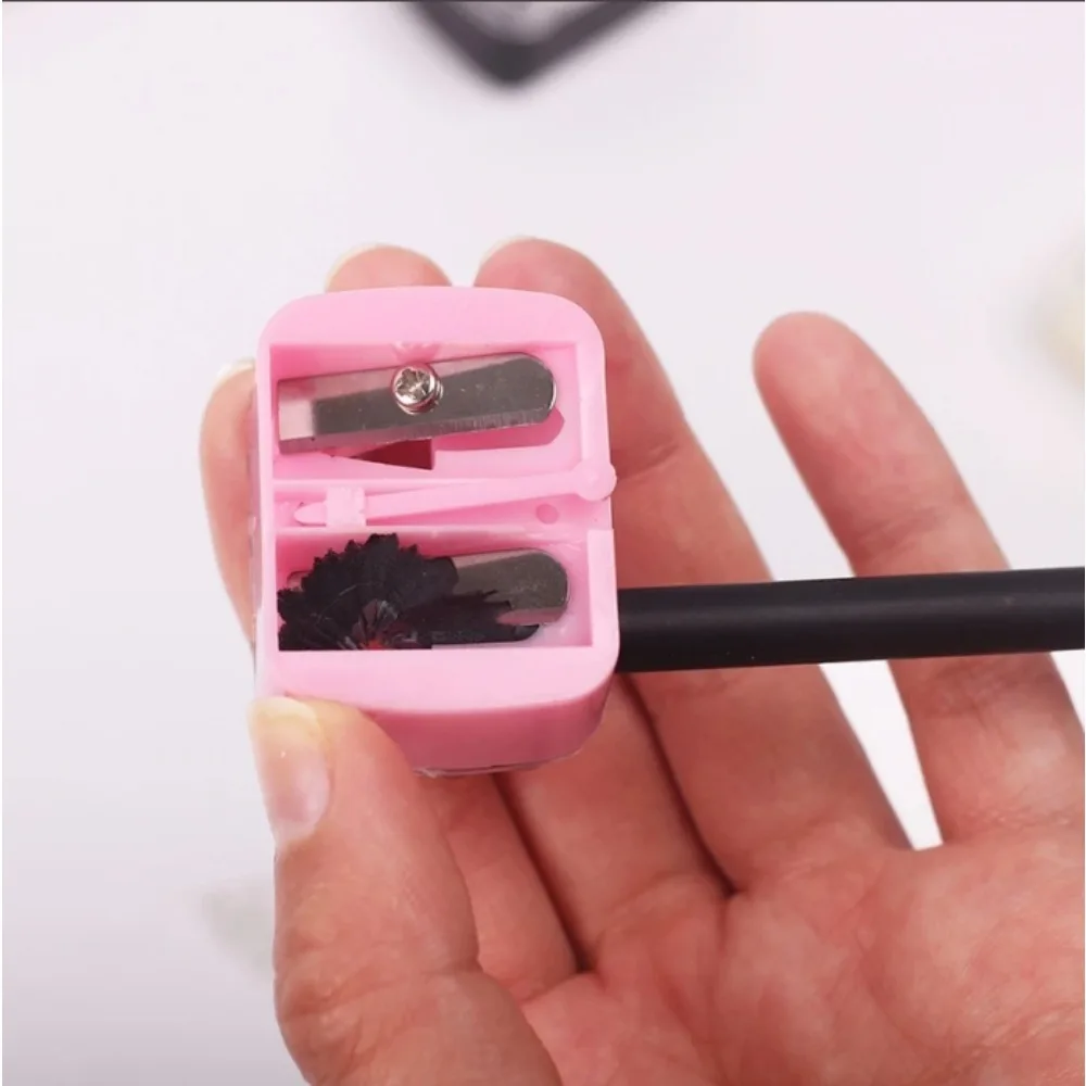 1PC temperamatite doppio foro matita per trucco temperamatite automatico multiuso per materiale scolastico e per ufficio