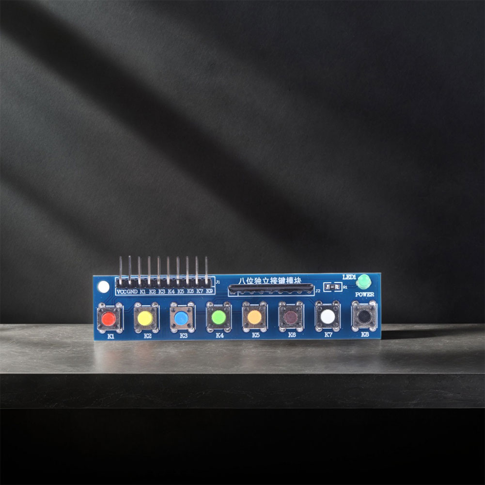 8-Tasten-Touch-Tastenmodul mit LED-Anzeige, Tastaturmodul, Tastaturmodul für Arduino ARM Raspberry Pi