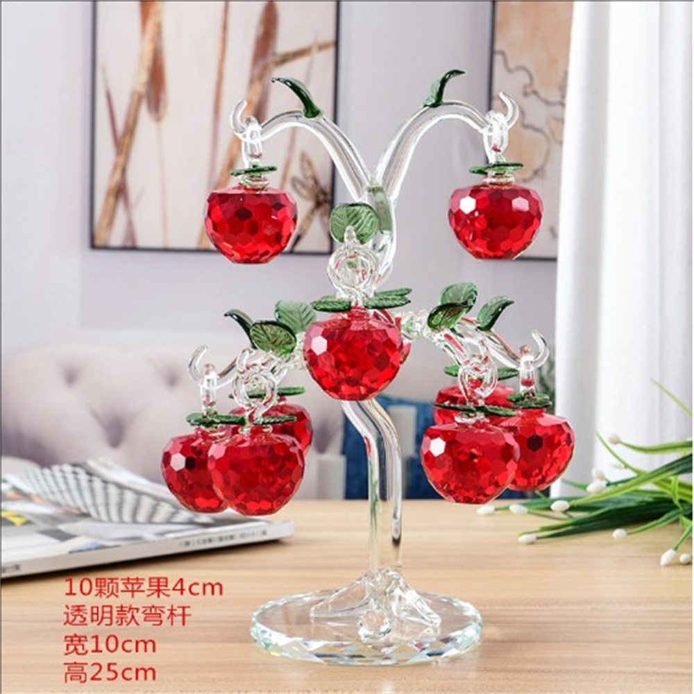 Popular personalized apple tree crystal ornaments for festive living rooms, home decor, wine cabinets, handicrafts, creative gif