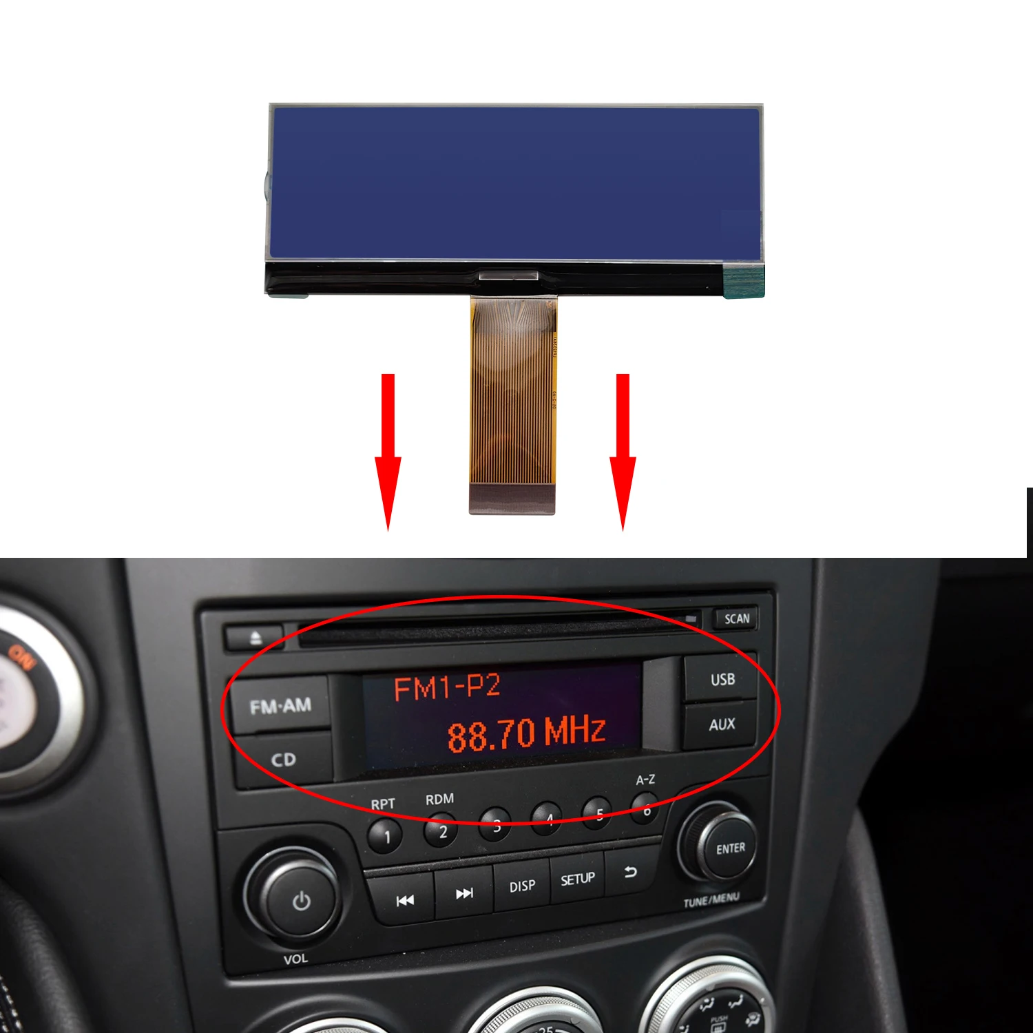 Reproductor Multimedia con pantalla LCD para coche, pantalla LCD de Audio para Nissan Qashqai Juke, Radio de coche, reproductor de CD, pantalla, unidad DAEWOO, reparación de píxeles