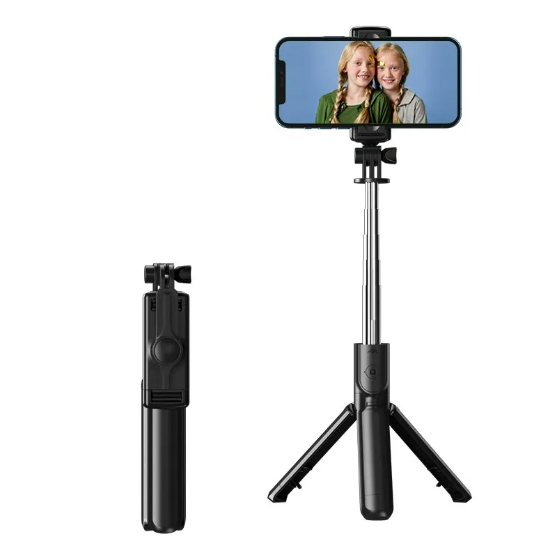 Vara Selfie Sem Fio Bluetooth, Mini Tripé, Monopé Extensível, Obturador Remoto, iPhone, Samsung, Xiaomi, Suporte do Telefone
