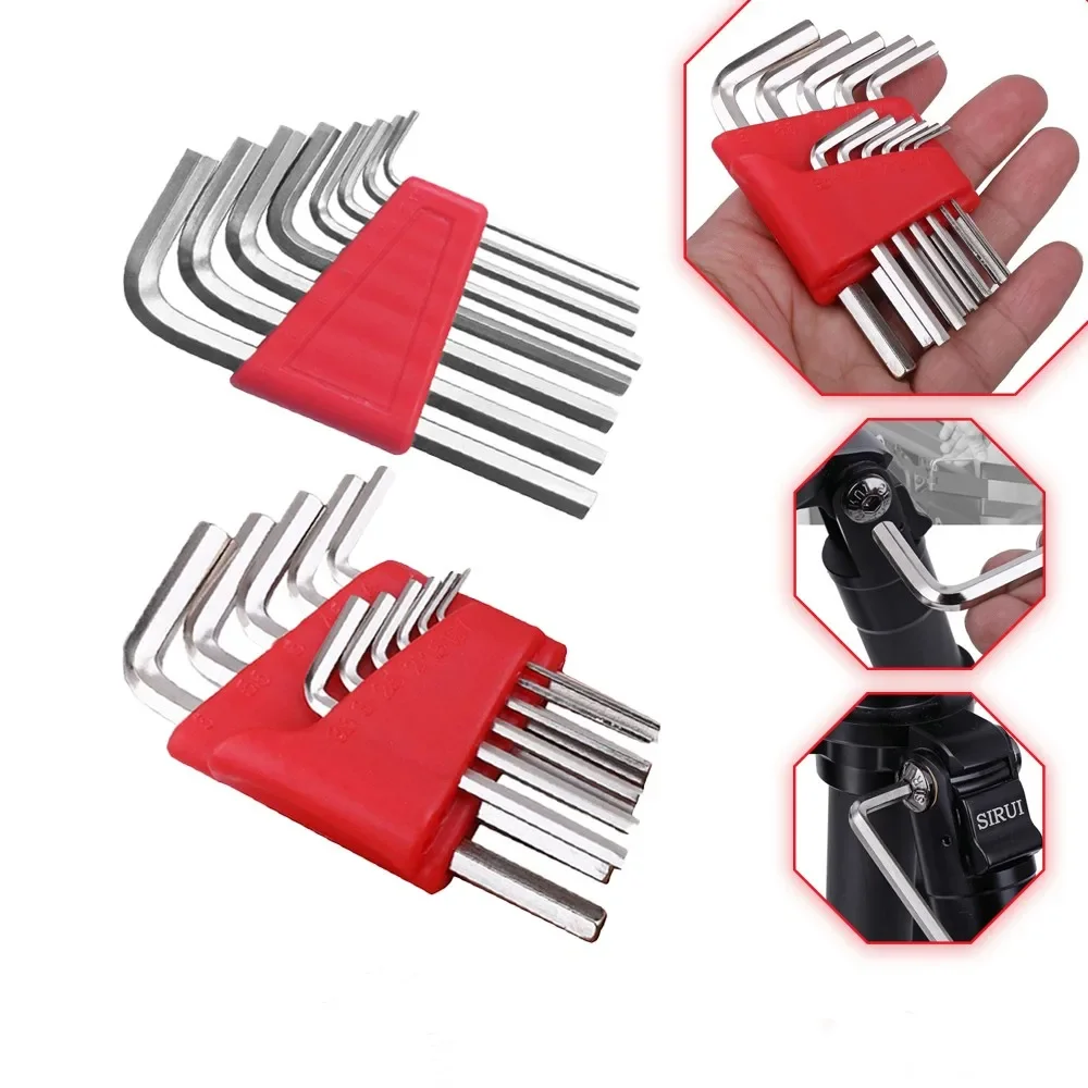 8/11-teiliges metrisches Inbusschlüssel-Set, Zollschlüssel, L-Schraubenschlüssel, Schlüsselgröße, Inbusschlüssel, kurzer Arm, Fahrzeugreparatur-Werkzeug-Set, Heim-Handwerkzeuge