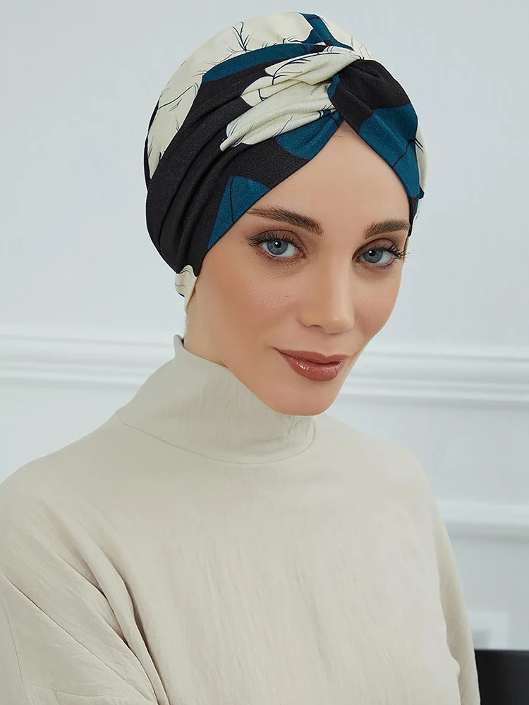 Nowe damskie muzułmańskie hidżaby czapki Turban Instant owijane na głowę miękkie elastyczne hidżab kapelusze oddychające czepek dla osób po chemioterapii dla pań dziewcząt