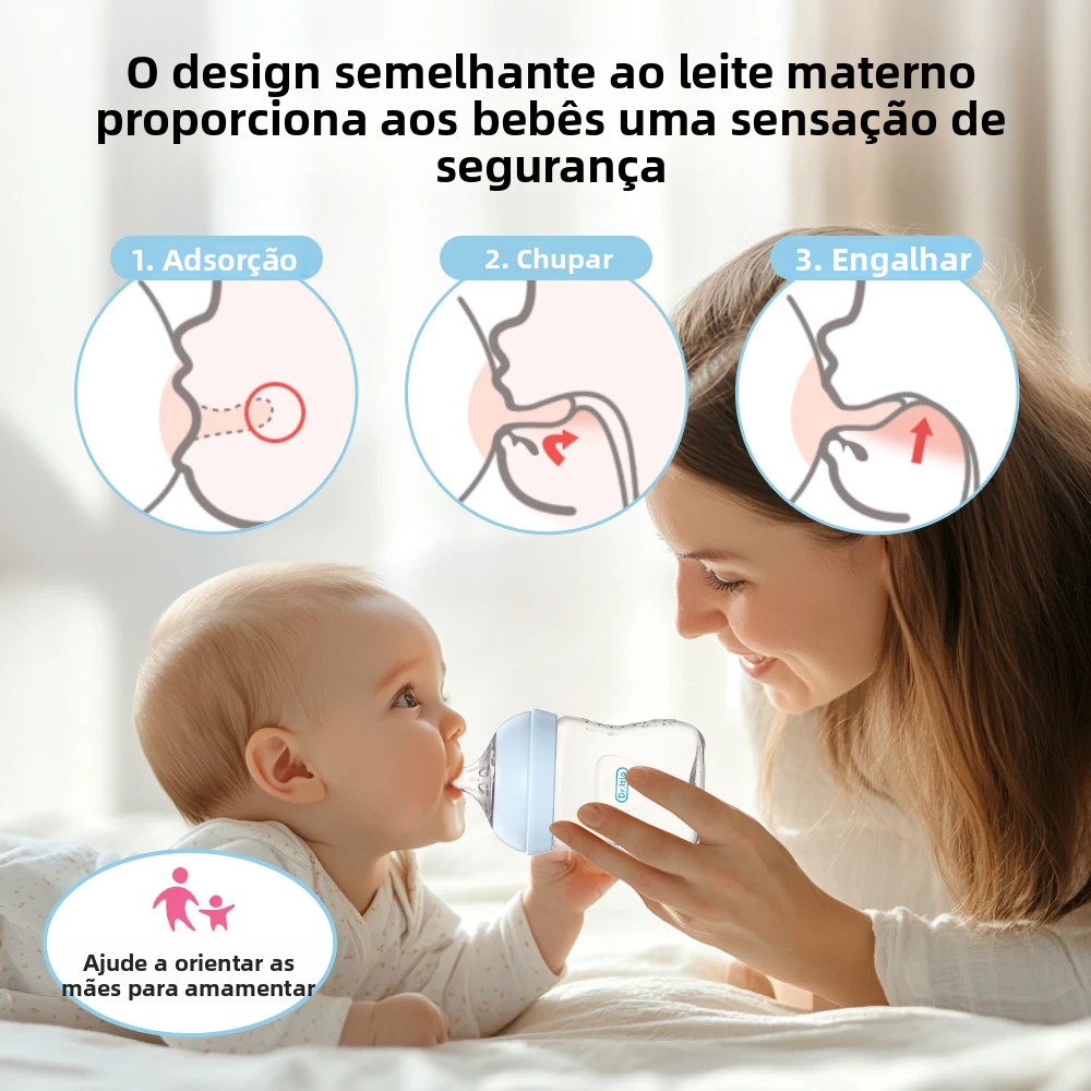 150/240/330ml garrafa de bebê pp garrafa de bebê recém-nascido com alça garrafa de leite alimentação garrafas de bebê recém-nascido suprimentos de alimentação