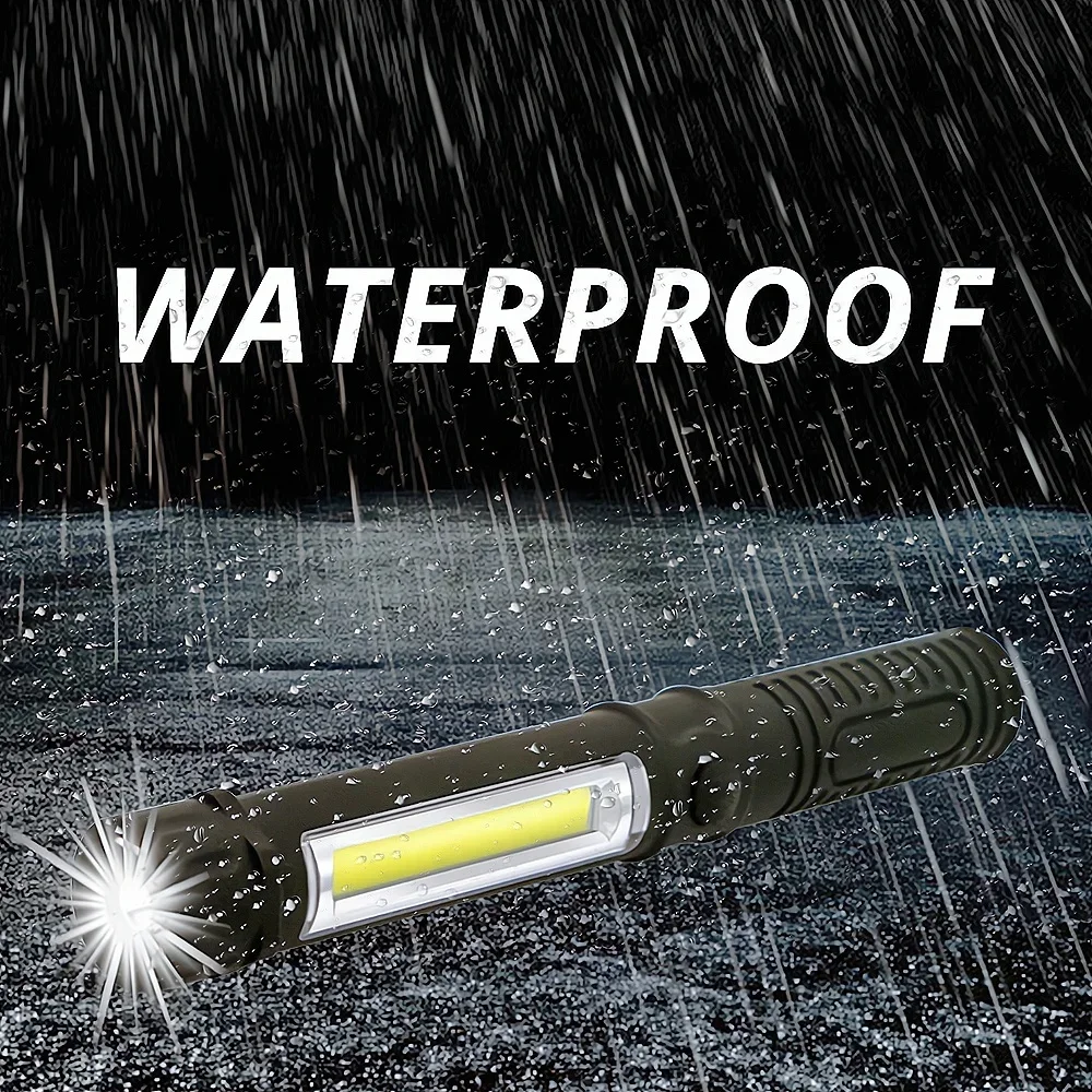 Mini caneta lanterna multifuncional lâmpada led portátil noite luz de trabalho inspeção base magnética à prova dwaterproof água acampamento pesca ciclismo