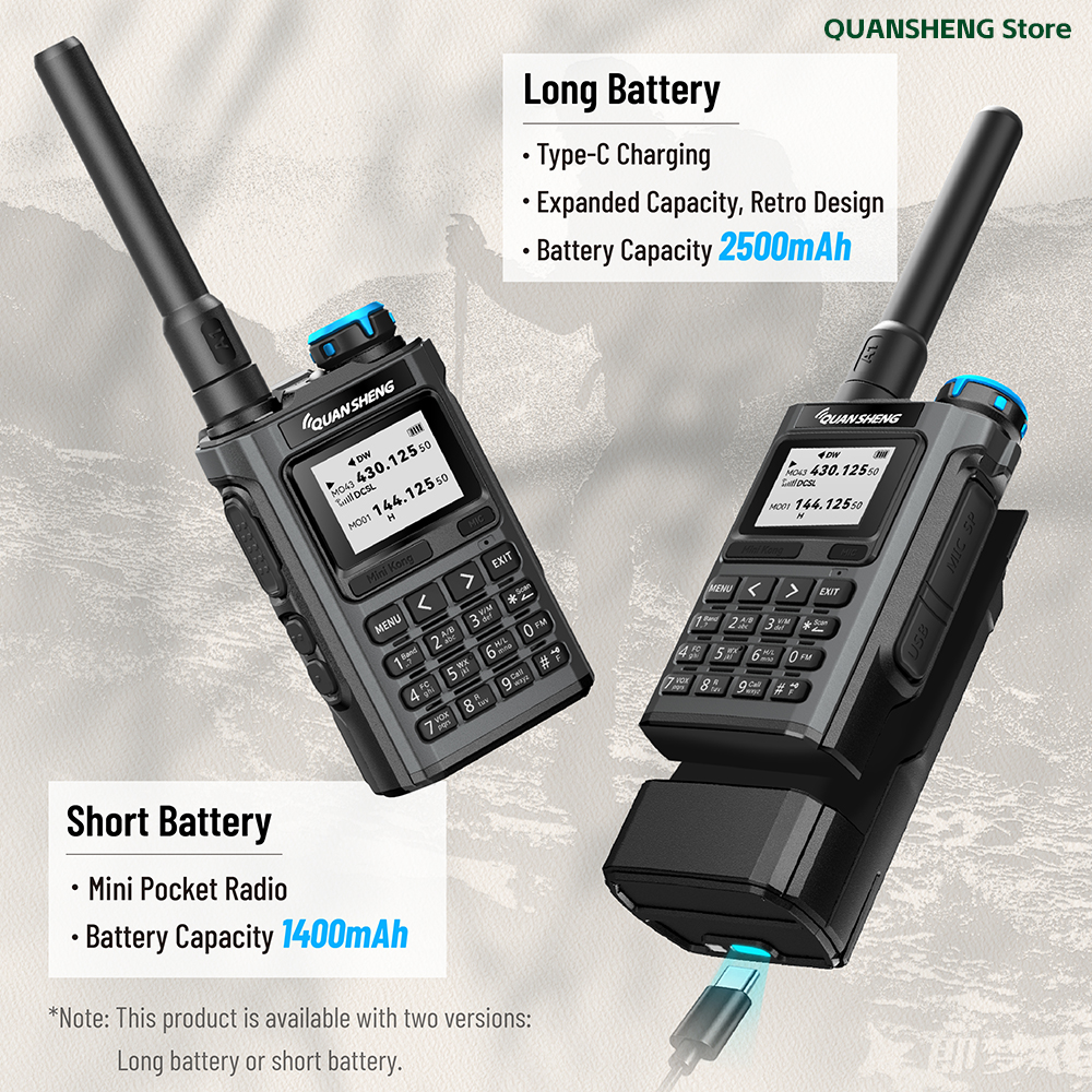 Quansheng UV K1 Mini Walkie Talkie Wireless Set Hunting Camping Long Range Ham Communication Radio K6 Walkier Talkie Transceiver