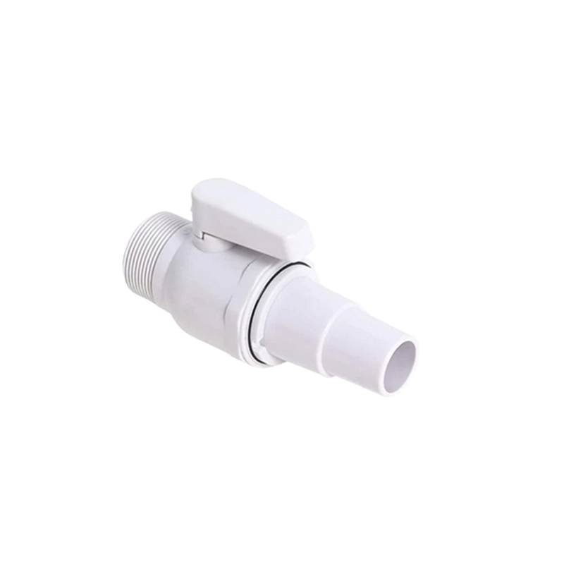 Válvula de bola de 2 vías, válvula de flotador, conector de parada de filtro de piscina de 1,5 - 1,25 pulgadas, clasificación máxima de presión de 50 PSI para piscinas