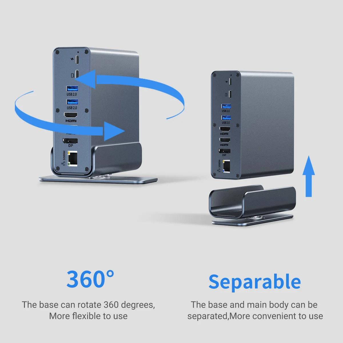 ドッキングステーション,Mac pro,トリプルモニター付き垂直ハブ,4k hd,rj45,1000m,usb 3.0, 2.0,pd 3.0,sd,tf,オーディオ3.5, 15 in 1