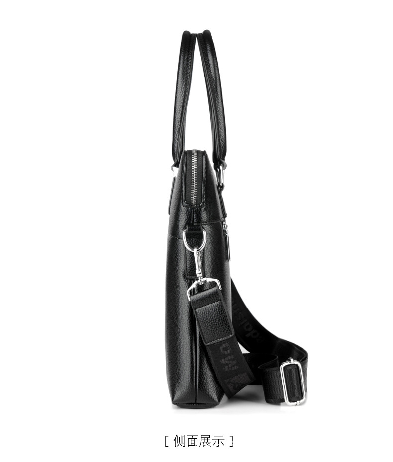 2025 New Shoulder Bag Crossbody Bag Men's PU Leather Horizontal Style Men's Backpack Business Document Leather Bag Briefcase