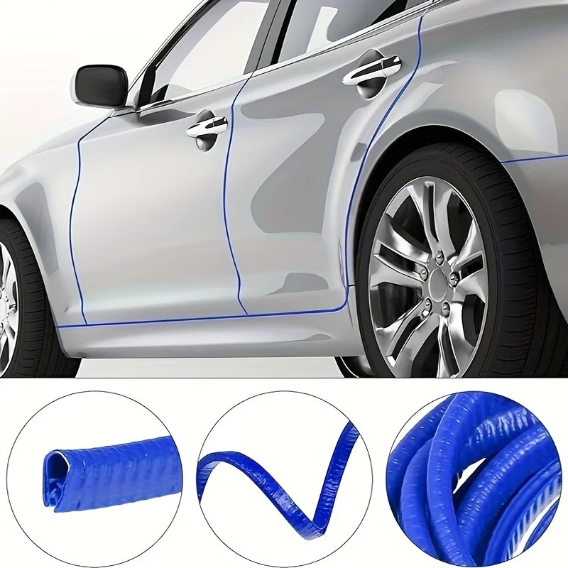 Car Door Edge Sealing Strips With U Shape Steel 2/5/10 Meters Universal Anti-Scratch Waterproof Soundproof Sealing Guard Strips