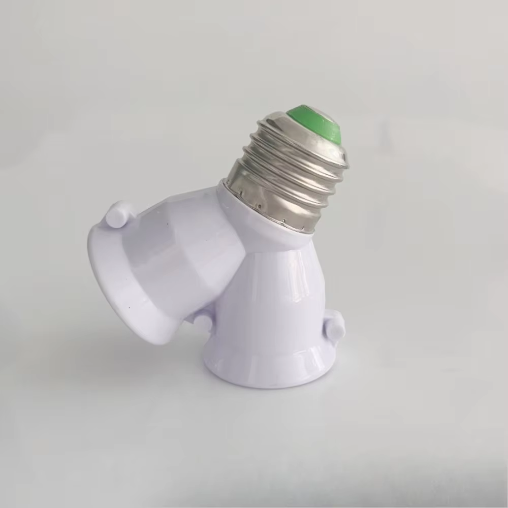 Base de luz 2 en 1 greenE27LED, casquillo de bombilla E27 a 2-E27, adaptador divisor, base caliente