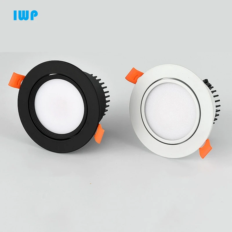 Dimmable LED COB Spotlight Ceiling lamp AC85-265V 5W 7W 9W 12W 15W 18WAluminum recessed downlights round led panel light