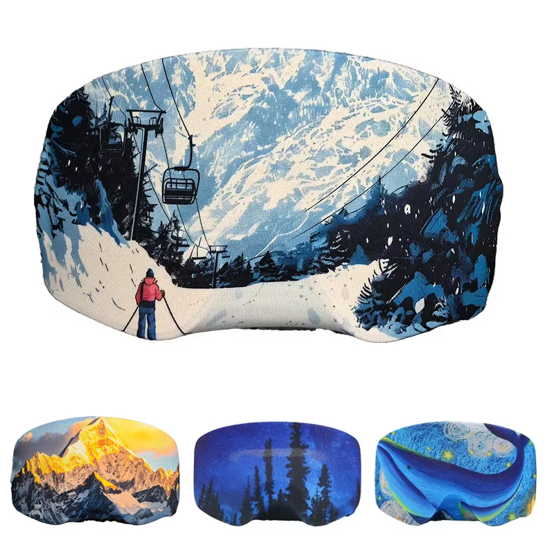 Ski Goggle Abdeckung Einzel Doppel Board Schnee Glas Schutz Abdeckung Tragbare Anti-Scratch Ski Goggle Objektiv Tuch Skifahren Brillen Abdeckung