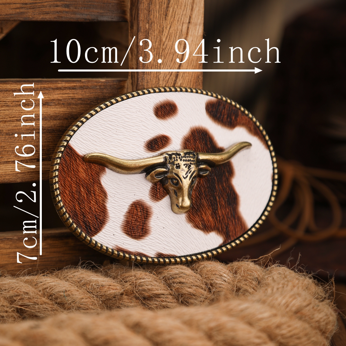 Eine Gürtelschnalle im Western-Stil, ein personalisierter Retro-Gürtel mit Metallschnallenkopf (zufälliges Muster)