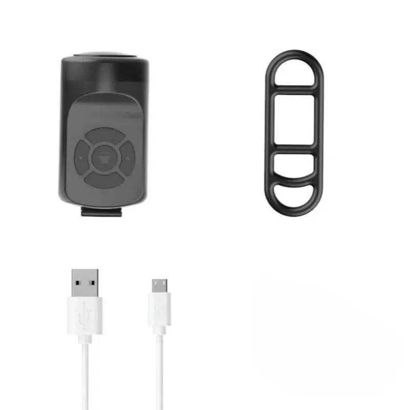 จักรยานกระดิ่งไฟฟ้าจักรยาน USB ชาร์จฮอร์น MTB จักรยานเสือภูเขาคําเตือนความปลอดภัยแหวนกระดิ่งกันน้ําขี่จักรยานอุปกรณ์เสริม