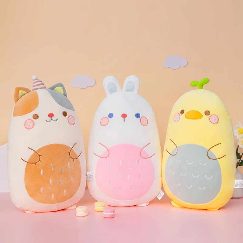 45-80Cm Ít Động Vật Sang Trọng Đồ Chơi Béo Squishy Nhồi Bông Khủng Long Con Heo Chim Cánh Cụt Gấu Mềm Búp Bê Bé Xoa Dịu Hoạt Hình sang Trọng Đệm