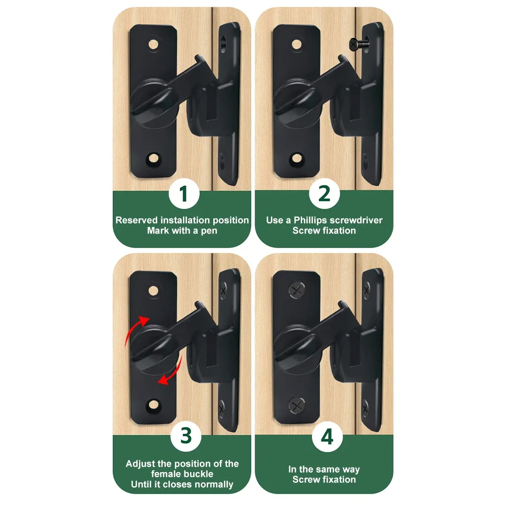 замок для двери Дверная защелка, дверные болты, домашняя безопасность, сверхмощный цинковый сплав 90, 180 градусов, простая установка, замок для раздвижной двери, противоугонный замок