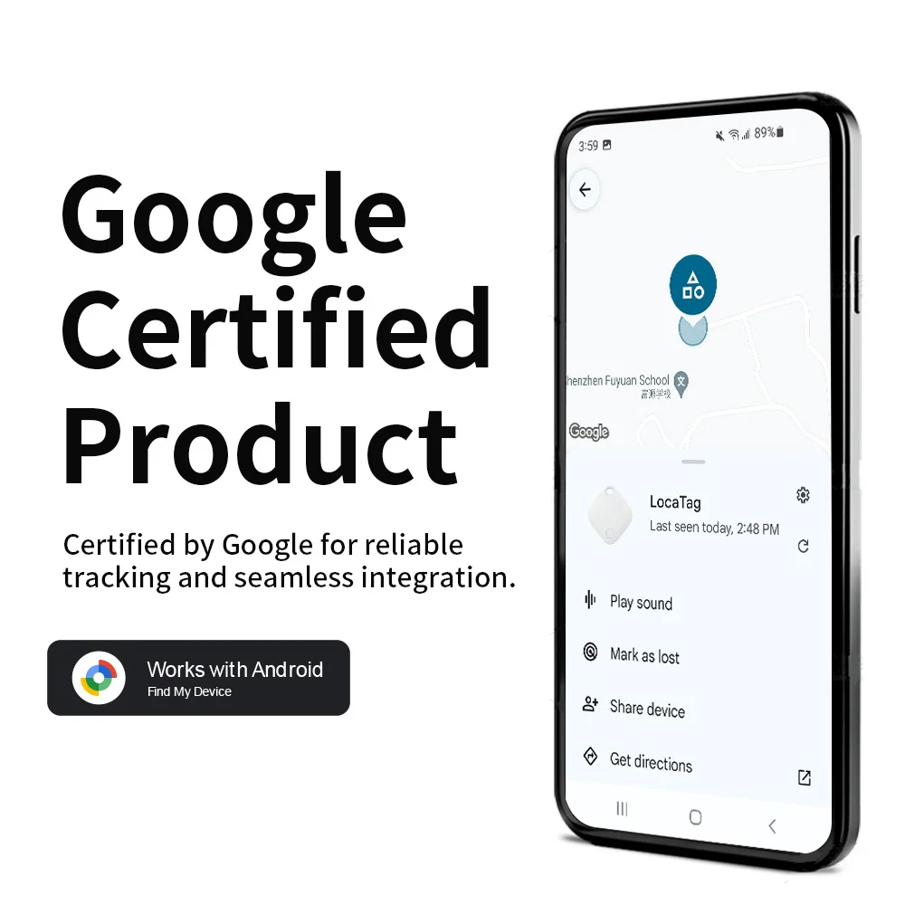 Bluetooth GPS Tracker voor Android-apparaten Tag Werk met Google Find Hub App Finder Anti Lose Smart Tag voor Xiaomi Samsung Pixel