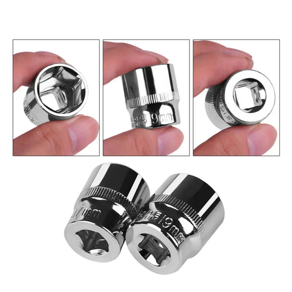 6-24mm 3/8" Square Drive Socket Bit Removal Tools for Wrench Socket Power Tool Accessories CRV Spanner Ratchet Wrench Nut
