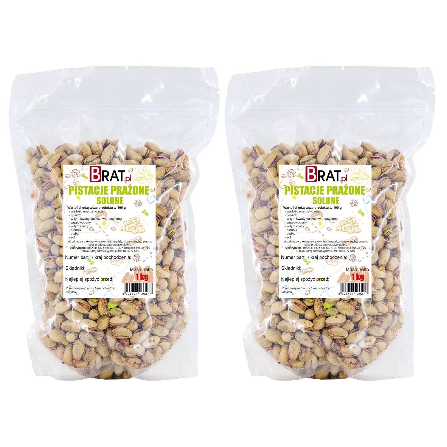 Pistacje prażone solone zestaw 2 x 1kg