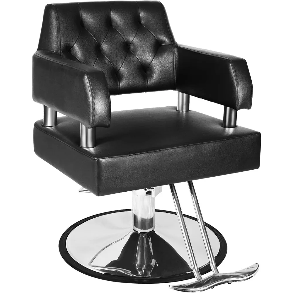 Barber Chair Salon Chair for Hair Stylist with Hydraulic Pump Adjustable Height 360 Swivel Hair Chair Spa Beauty Equipment