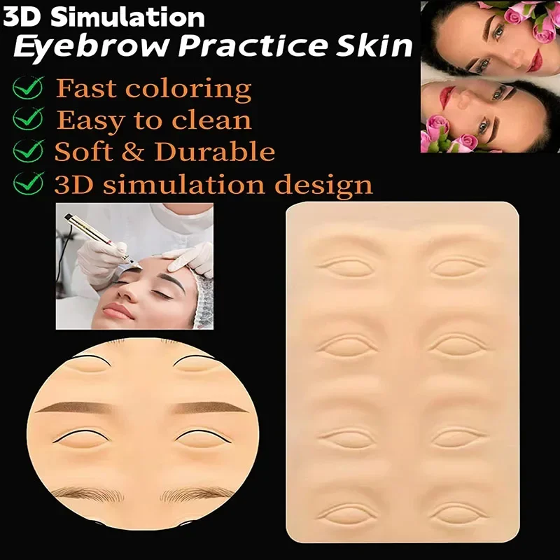 Fournitures de Microblading pour la pratique du tatouage, eye-liners pour sourcils, peau en Latex, maquillage Permanent, outil de formation au tatouage des sourcils