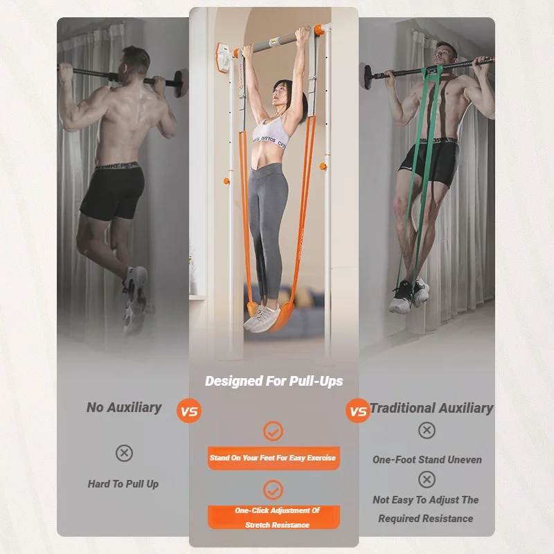 Juego de bandas de asistencia ajustables para dominadas, ayuda para dominadas, hombres y mujeres, entrenamiento colgante, entrenamiento de dominadas, estiramiento corporal en interiores