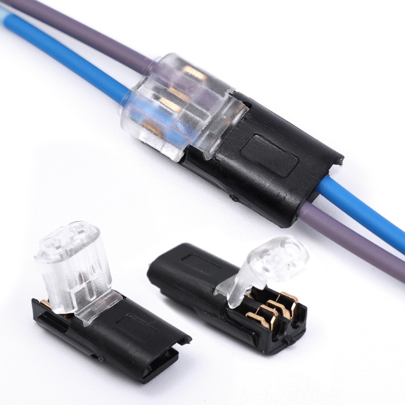 Conector de Cable rápido automático Universal, enchufe de Cable eléctrico tipo 2 pines, conector multifunción sin soldadura resistente al agua, accesorios para coche